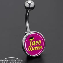 Load image into Gallery viewer, Taco Queen Belly Ring by Onyx O