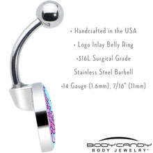 Load image into Gallery viewer, Pastel Christmas Tree Holiday Belly Ring by Onyx O