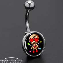 Load image into Gallery viewer, Valentine Heart Voodoo Doll Belly Ring