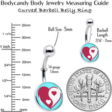 Load image into Gallery viewer, Love Yin Yang Heart Belly Ring by Onyx O