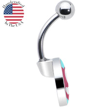 Load image into Gallery viewer, Love Yin Yang Heart Belly Ring by Onyx O