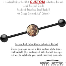Load image into Gallery viewer, Custom Photo Industrial Barbell