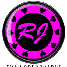 Load image into Gallery viewer, Custom Pink Heart Initial Acrylic Personalized Saddle Plug - buy 2 for a pair