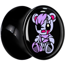 Load image into Gallery viewer, Attitude Teddy Bear Black Acrylic Saddle Plug Set by Onyx O
