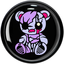 Load image into Gallery viewer, Attitude Teddy Bear Black Acrylic Saddle Plug Set by Onyx O