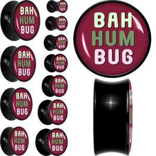 Load image into Gallery viewer, Bah Humbug Holiday Grouch Acrylic Saddle Plug Set by Onyx O