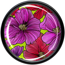Load image into Gallery viewer, Blossom Creation Tropical Floral Flowers Black Acrylic Saddle Plug Set by Onyx O