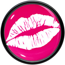 Load image into Gallery viewer, Black Acrylic Red Hot Lips Double Flare Plug Set by Onyx O
