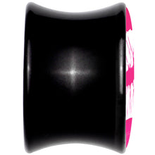 Load image into Gallery viewer, Black Acrylic Red Hot Lips Double Flare Plug Set by Onyx O