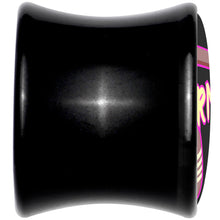 Load image into Gallery viewer, Karmic Boomerang Black Acrylic Saddle Plug Set by Onyx O