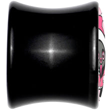Load image into Gallery viewer, Krampus Cutie Christmas Holiday Black Acrylic Saddle Plug Set by Onyx O