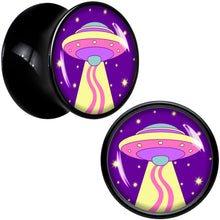 Load image into Gallery viewer, Style Space Invasion UFO Black Acrylic Saddle Plug Set by Onyx O