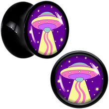 Load image into Gallery viewer, Style Space Invasion UFO Black Acrylic Saddle Plug Set by Onyx O