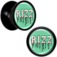 Load image into Gallery viewer, RIZZ Black Acrylic Saddle Plug Set by Onyx O