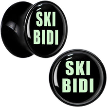 Load image into Gallery viewer, 0G SKIBIDI Black Acrylic Saddle Plug Set by Onyx O