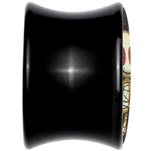 Load image into Gallery viewer, 0G Voodoo Doll Black Acrylic Saddle Plug Set by Onyx O
