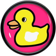 Load image into Gallery viewer, Black Acrylic Yellow Ducky Double Flare Plug Set by Onyx O