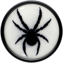 Load image into Gallery viewer, Black Acrylic Widow Spider Glow in the Dark Double Flare Plug Set by Onyx O