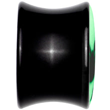 Load image into Gallery viewer, Black Acrylic Widow Spider Glow in the Dark Double Flare Plug Set by Onyx O