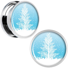 Load image into Gallery viewer, Winter Snow Covered Tree Screw Fit Plug Set Sizes 5mm to 20mm