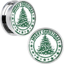 Load image into Gallery viewer, Merry Christmas Tree Screw Fit Plug Set Sizes 5mm to 20mm