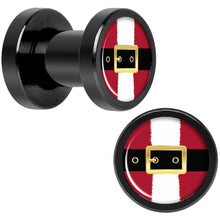 Load image into Gallery viewer, Christmas Santa Suit Black Screw Fit Plug Set Sizes 5mm to 20mm