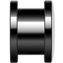 Load image into Gallery viewer, Black Glow in the Dark Custom Initial Screw Fit Plug Set - buy 2 for a pair