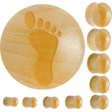 Load image into Gallery viewer, Organic Crocodile Wood Footprint Saddle Plug