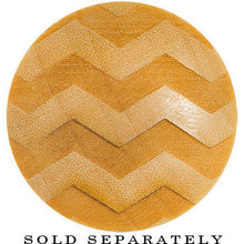 Load image into Gallery viewer, Organic Crocodile Wood Chevron Pattern Saddle Plug