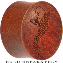 Load image into Gallery viewer, Organic Sawo Wood Koi Fish Saddle Plug