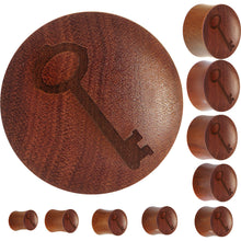 Load image into Gallery viewer, Organic Sawo Wood Antique Key Saddle Plug