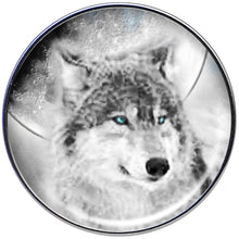 Load image into Gallery viewer, 16G Blue Eyed Night Wolf Tragus Cartilage Earring