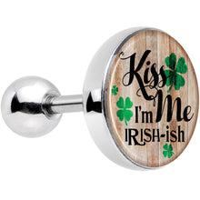 Load image into Gallery viewer, Kiss Me Im Irish St Pattys Day Tragus Cartilage Earring