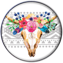 Load image into Gallery viewer, 16G 1/4 Watercolor Flower Animal Skull Tragus Cartilage Earring
