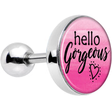Load image into Gallery viewer, 16G 1/4 Watercolor Hello Gorgeous Tragus Cartilage Earring