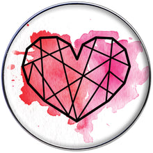 Load image into Gallery viewer, 16G 1/4 Watercolor Geometric Heart Tragus Cartilage Earring