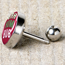 Load image into Gallery viewer, 16G 1/4 Bah Humbug Holiday Grouch Tragus Cartilage Earring by Onyx O