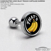 Load image into Gallery viewer, That is Bananas Tragus Cartilage Earring by Onyx O