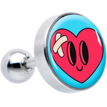 Load image into Gallery viewer, 16G 1/4 Heartbreak Bandaged Heart Cartilage Tragus Earring by Onyx O