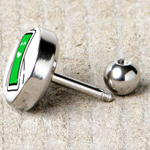 Load image into Gallery viewer, 16G 1/4 Battery Full Cartilage Tragus Earring by Onyx O