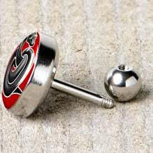 Load image into Gallery viewer, 16G 1/4 Black Snake Cartilage Tragus Earring by Onyx O