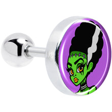 Load image into Gallery viewer, 16G 1/4 Bride of Frankenstein Tragus Cartilage Earring by Onyx O