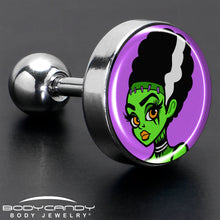 Load image into Gallery viewer, 16G 1/4 Bride of Frankenstein Tragus Cartilage Earring by Onyx O