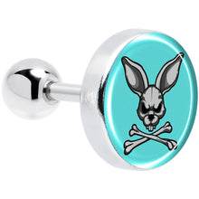 Load image into Gallery viewer, 16G 1/4 Bunny and Crossbones Tragus Cartilage Earring by Onyx O