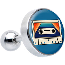 Load image into Gallery viewer, 16G 1/4 Retro Cassette Tape Cartilage Tragus Earring by Onyx O