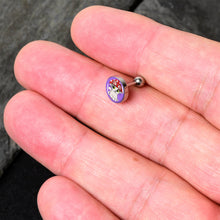 Load image into Gallery viewer, 16G 1/4 Polka Dot Mushroom Hat Cat Cartilage Tragus Earring by Onyx O