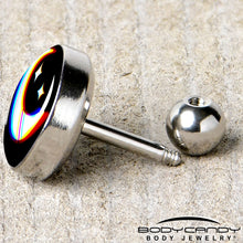 Load image into Gallery viewer, 16G 1/4 Chromatic Moon Tragus Cartilage Earring by Onyx O