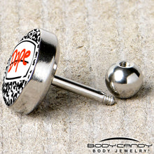 Load image into Gallery viewer, 16G 1/4 Dope Composition Notebook Tragus Cartilage Earring by Onyx O
