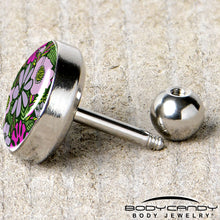 Load image into Gallery viewer, 16G 1/4 Blossom Creation Paradise of Pink Flowers Cartilage Earring by Onyx O