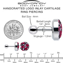 Load image into Gallery viewer, 16G 1/4 Blossom Creation Floral Love of Roses Cartilage Earring by Onyx O